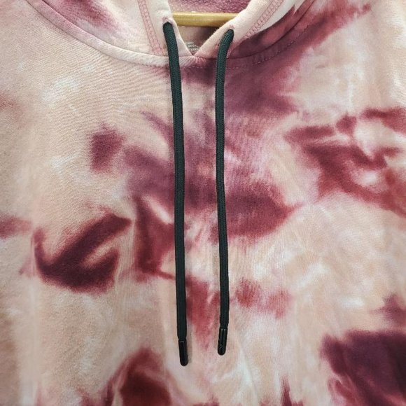 Torrid Active Hoodie Sweatshirt Womens 2 (18/20) Everday Fleece Burgundy Tie Dye - Picture 4 of 9